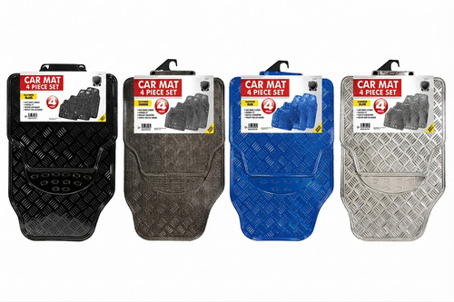 4pc aluminium car floor - 4pc, mats